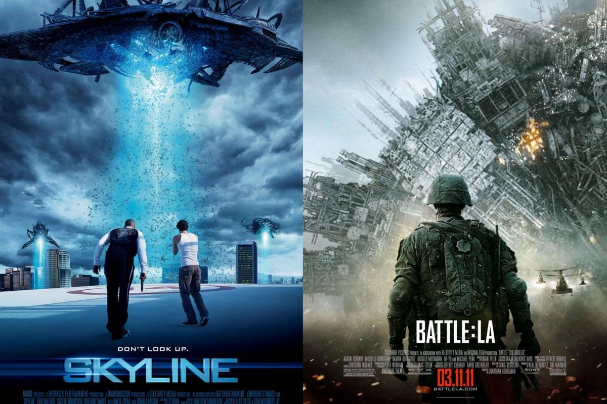 poster film Skyline dan Battle: Los Angeles