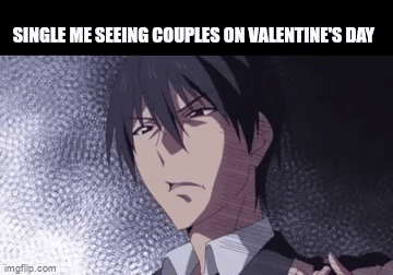 meme anime jomblo di hari Valentine