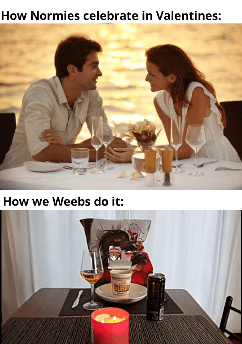 meme anime jomblo di hari Valentine