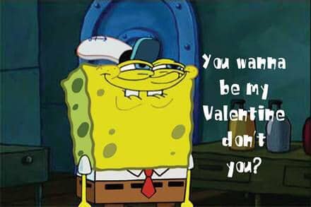 meme SpongeBob tentang Valentine