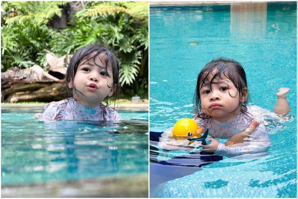 Ranaima saat berenang.