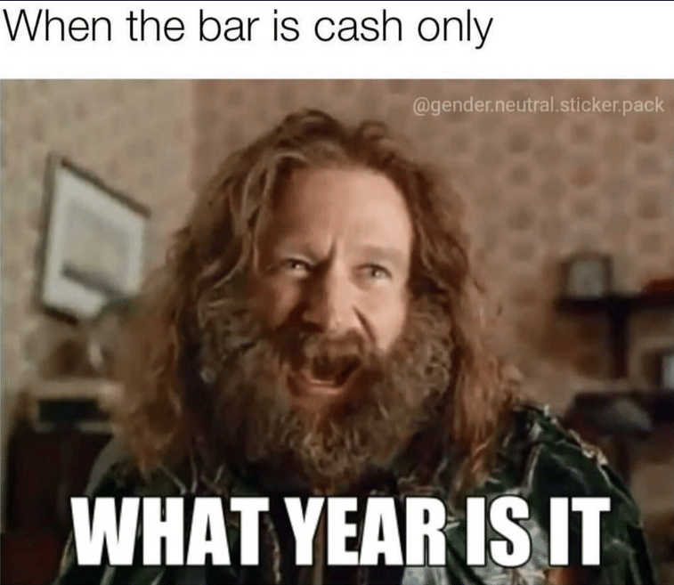 meme cuma bisa bayar pakai tunai