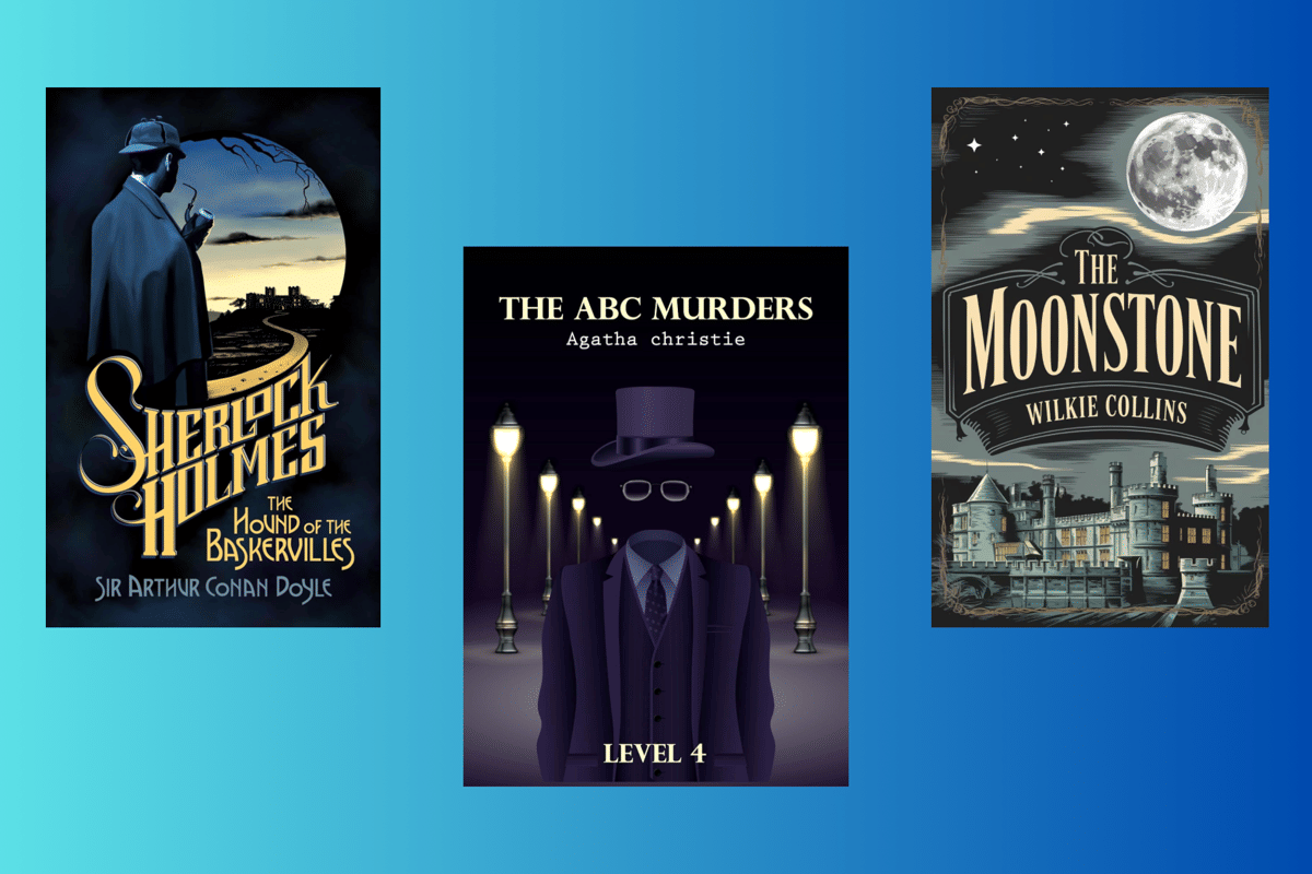 buku The Hound of the Baskervilles | buku The ABC Murders | buku The Moonstone.