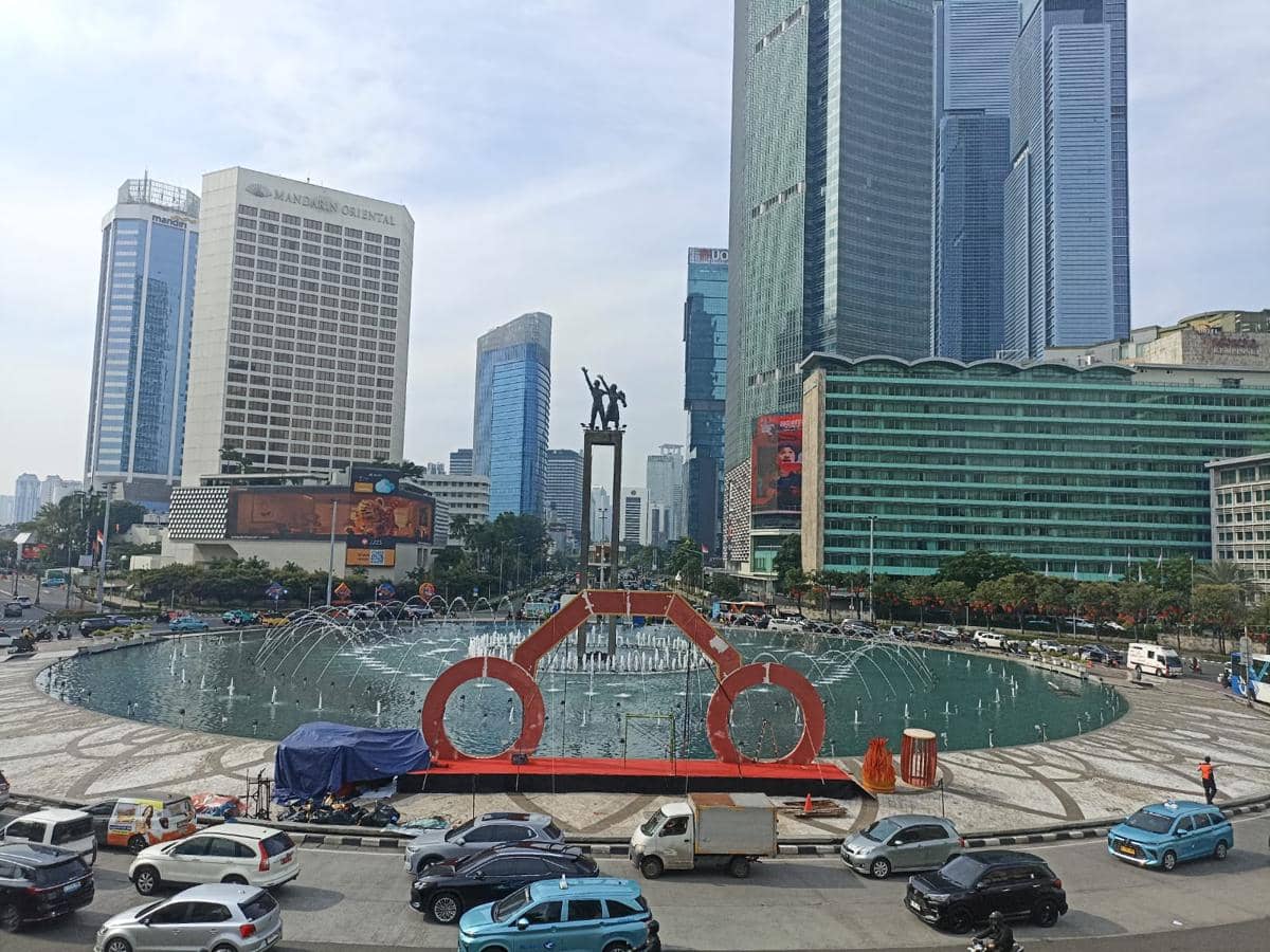 Bundaran HI jelang Imlek. 