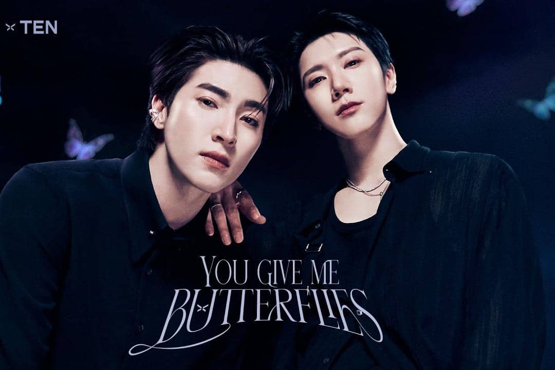 poster MV You Give Me Butterflies dari Ten NCT dan Blue Pongtiwat