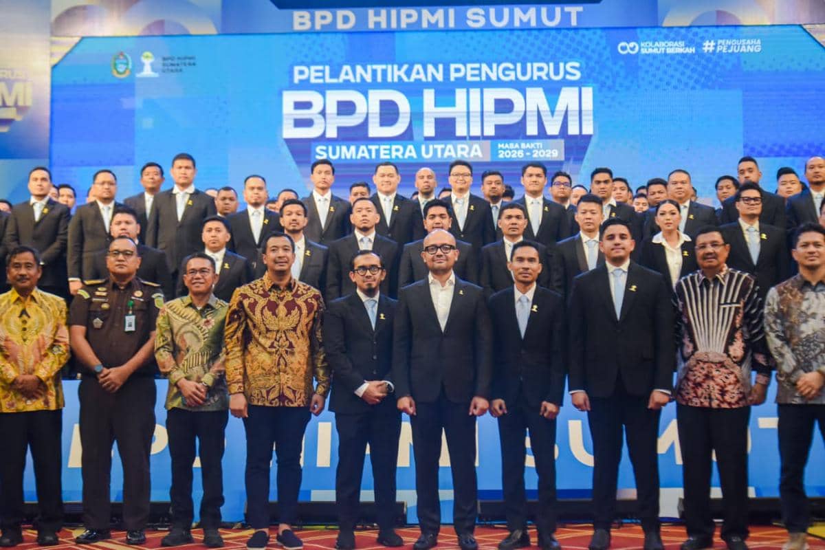 Pelantikan pengurus HIPMI Sumut periode 2026-2029  (dok tim Wakil Wali Kota Medan)