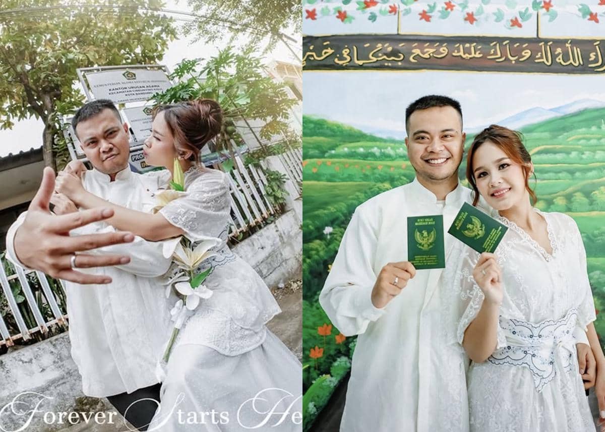 potret pernikahan Reza SMASH dan Santi Febrianti