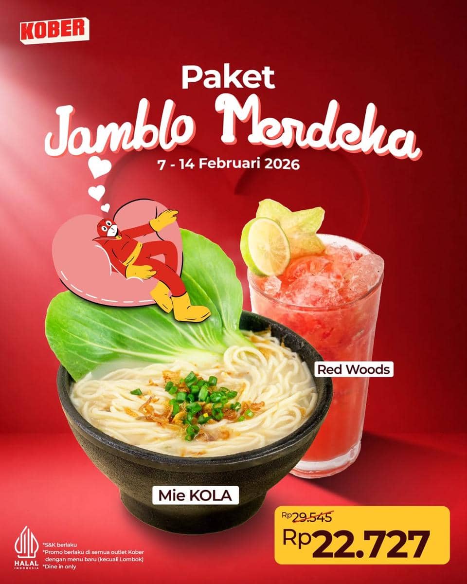 Promo Hari Valentine 2026 untuk jomlo di Mie Kober
