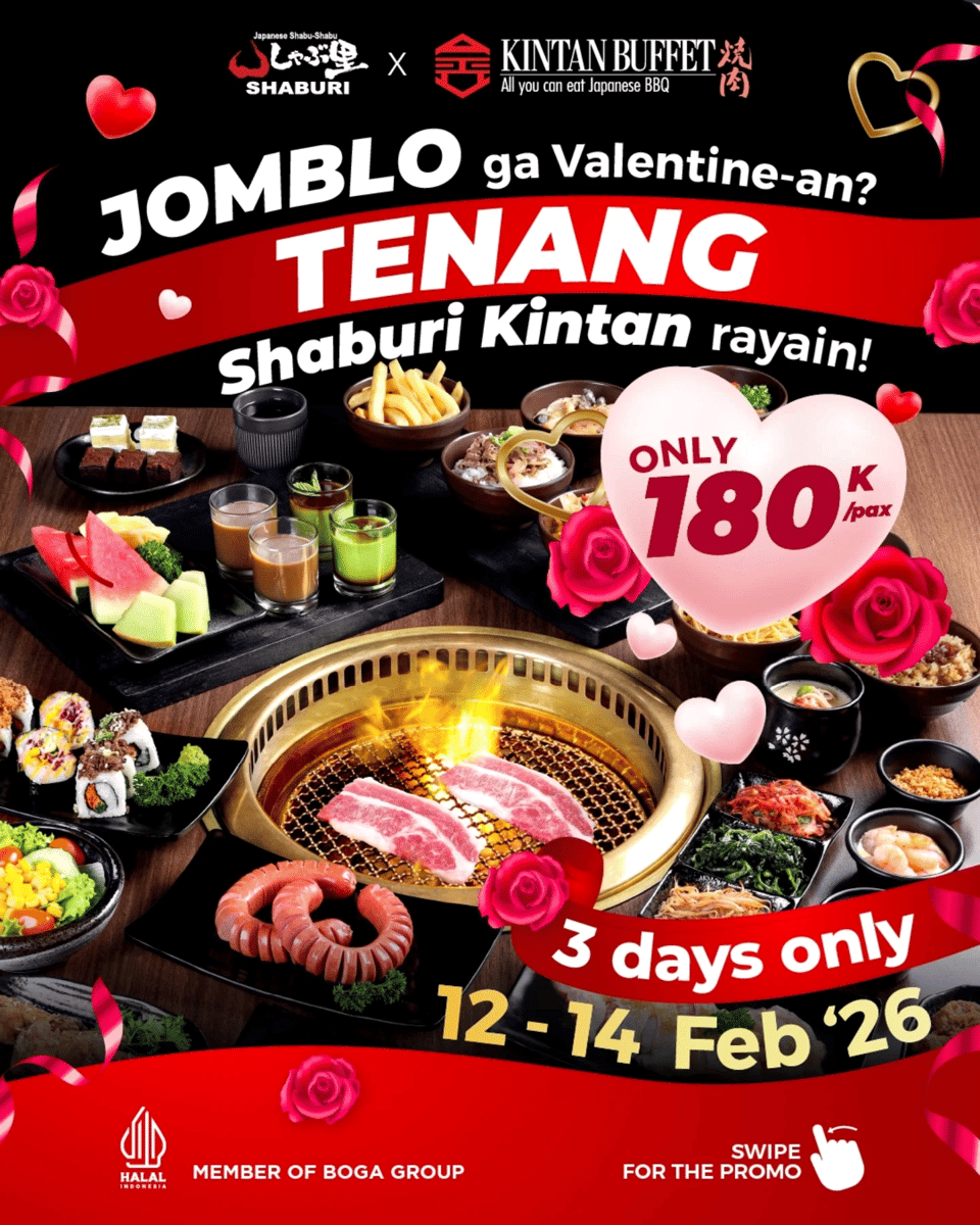 Promo Hari Valentine 2026 untuk jomlo di Shaburi and Kintan Buffet