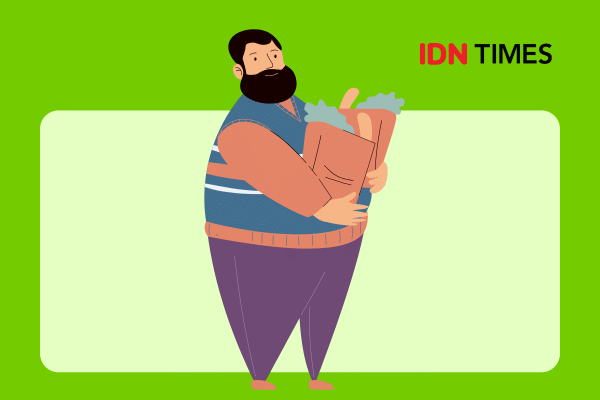 Seorang laki-laki mengalami obesitas.