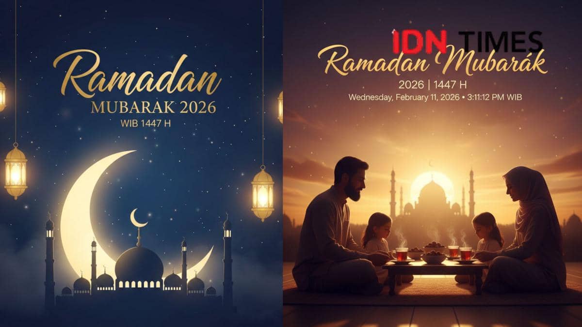 Hasil prompt AI untuk bikin poster Ramadan 2026