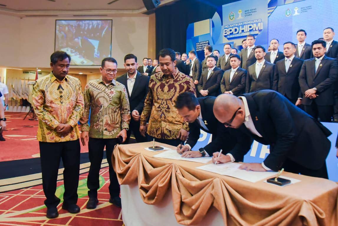 Pelantikan pengurus HIPMI Sumut periode 2026-2029  (dok tim Wakil Wali Kota Medan)