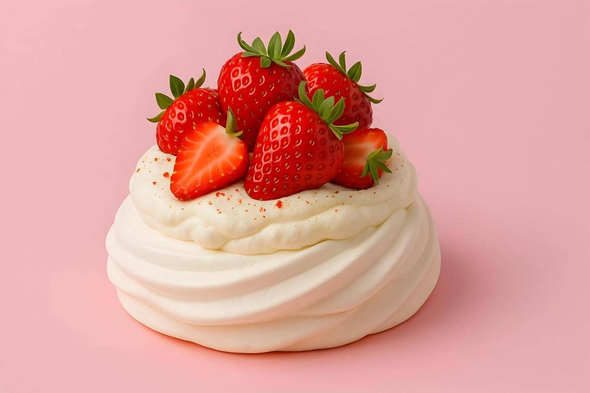 Strawberry pavlova