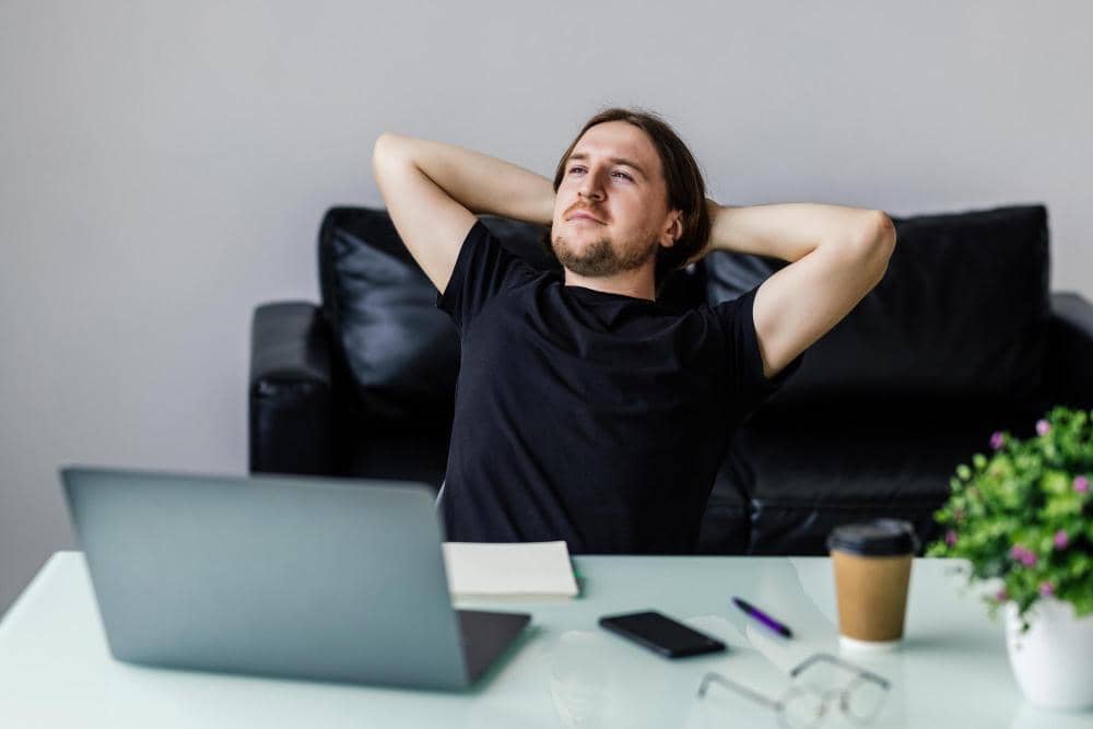 ilustrasi laki-laki rileks