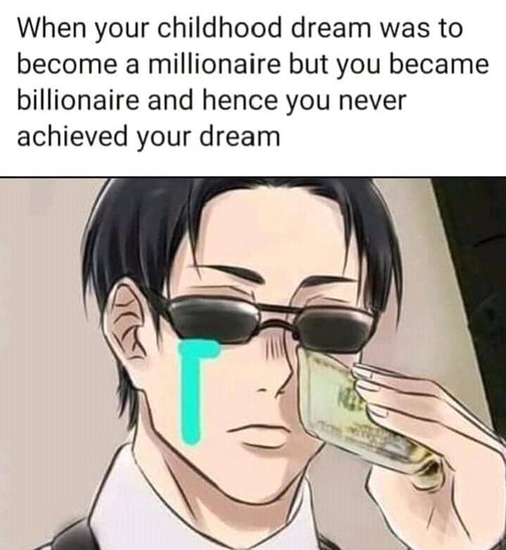 meme anime tentang jutawan