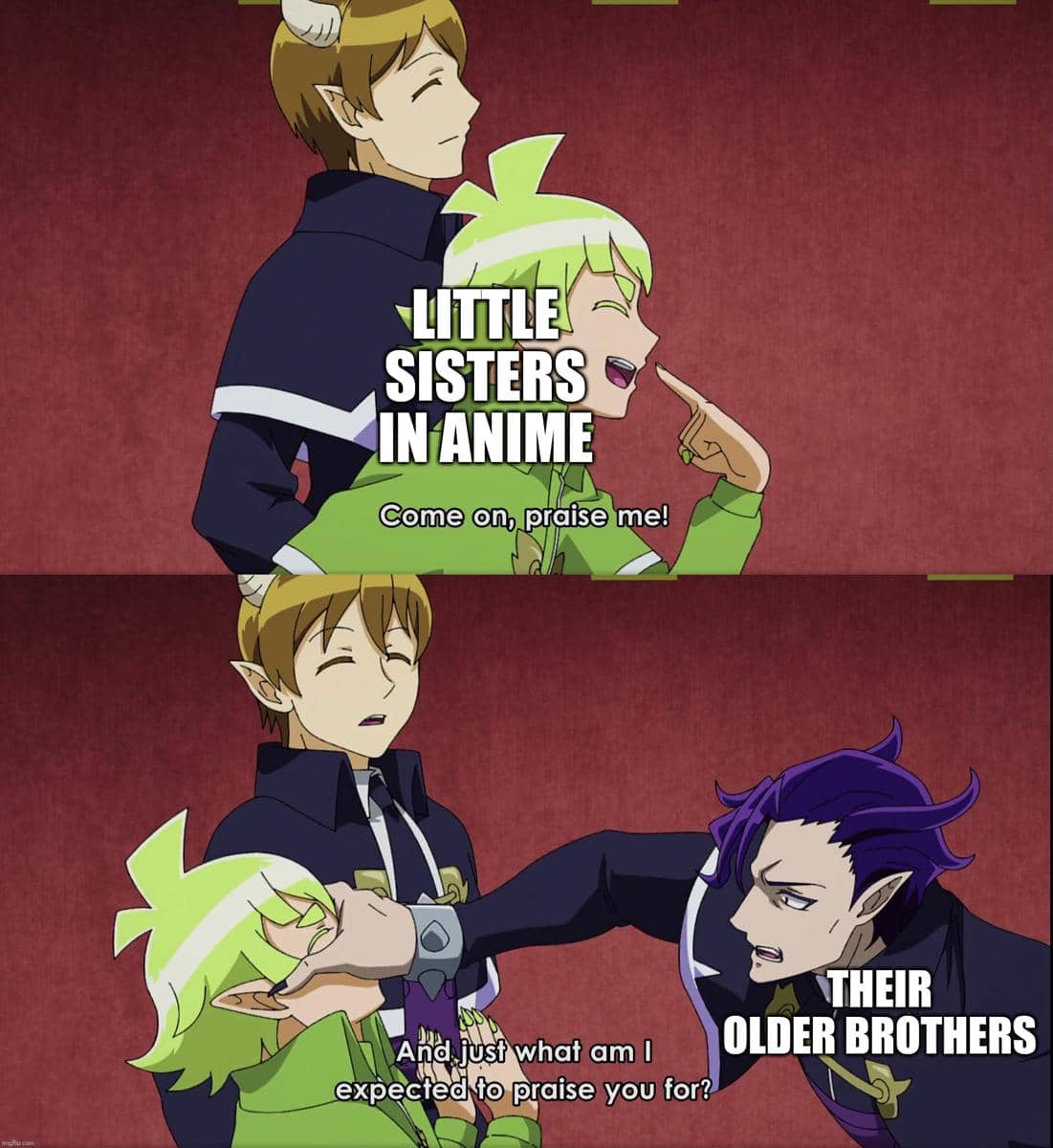 meme anime tentang adik cewek