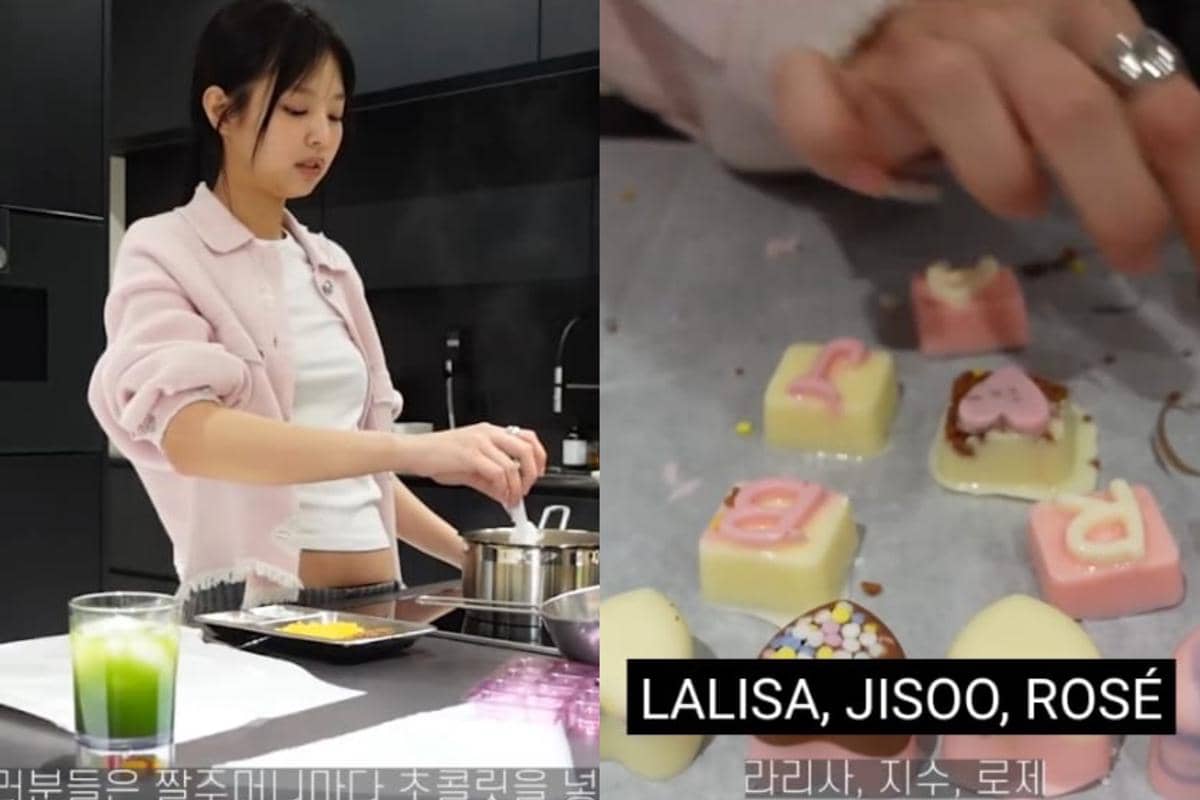 Potret Jennie BLACKPINK membuat hadiah valentine untuk membernya 