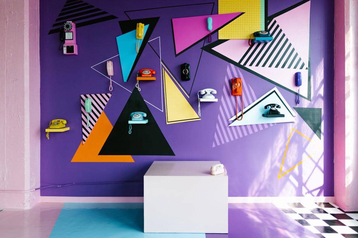 ilustrasi interior retro pop art