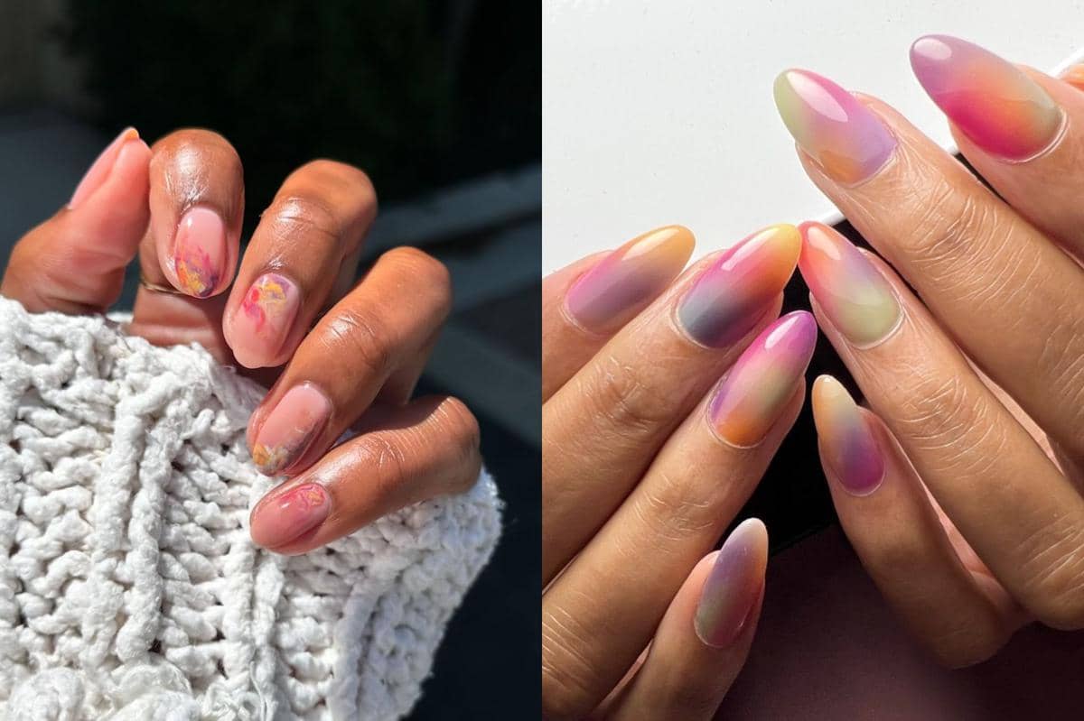 7 Inspirasi Watercolor Nail Art, Tampilan Lembut dan Artistik