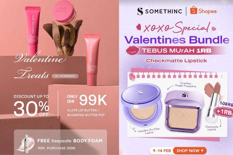 Diskon Skincare dan Makeup Spesial Valentine