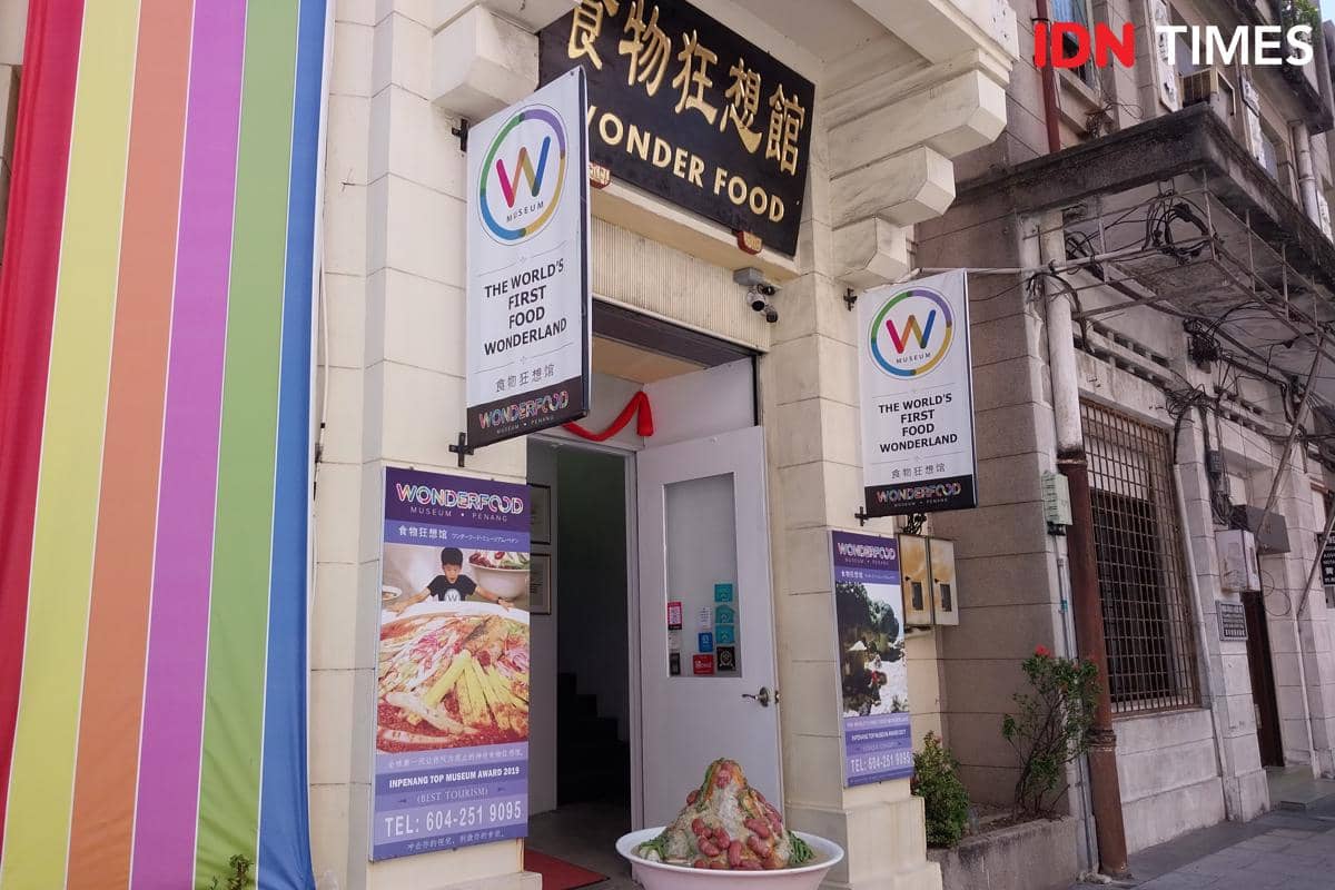 Potret pintu masuk Wonderfood Museum Penang 