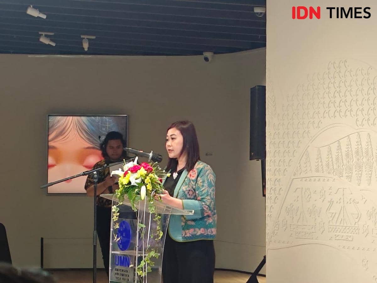 Prof. Dr. Friska Natalia, S.Kom., M.T., Wakil Rektor Bidang Akademik dan Internasionalisasi UMN dalam Peluncuran Program Doktor Manajemen Teknologi (DMT) UMN pada Kamis (12/2/2025) di Menara Kompas, Palmerah