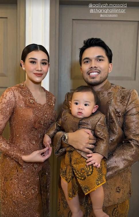 Tedak Siten Baby Arash, Anak Aaliyah dan Thariq Halilintar (instagram.com/aaliyah.massaid)