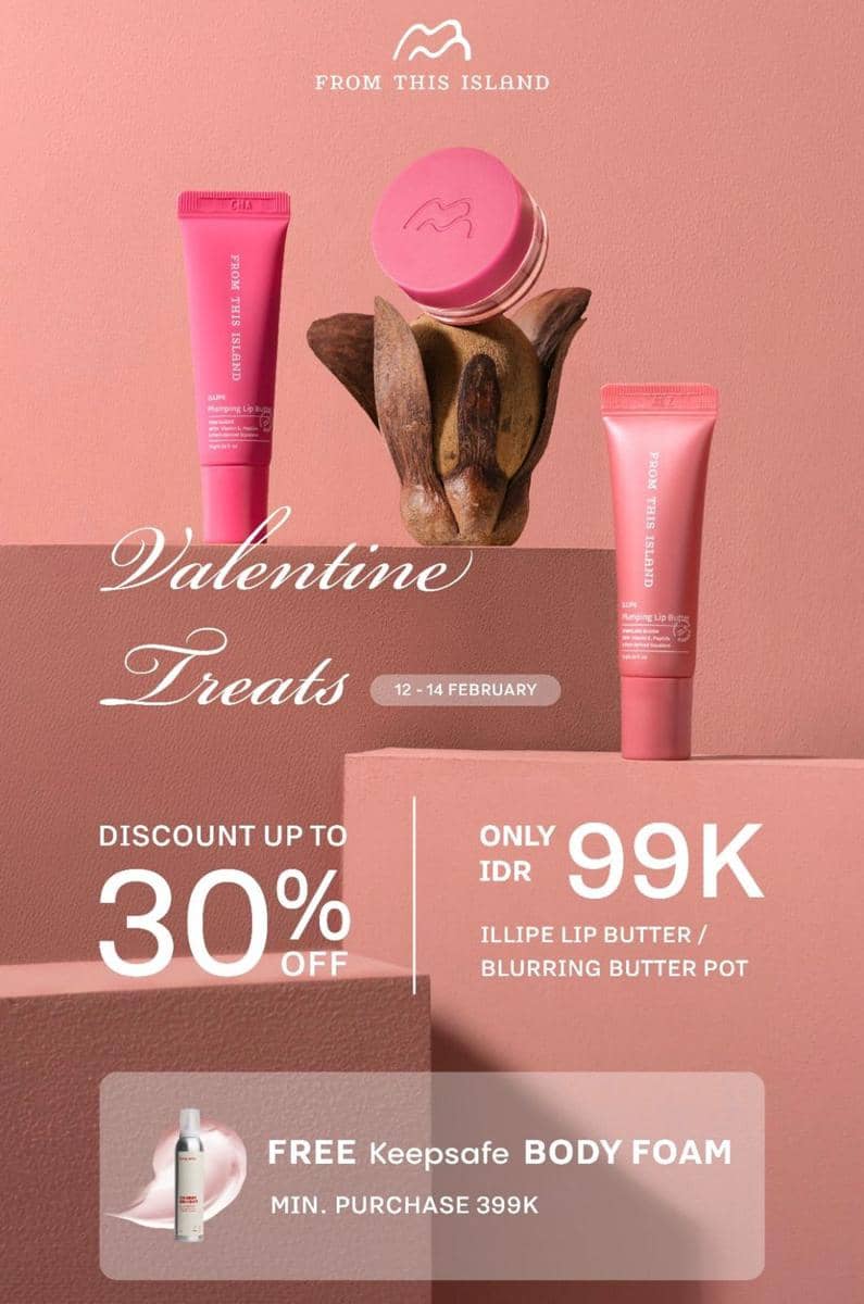 Diskon Skincare dan Makeup Spesial Valentine (instagram.com/fromthisisland)