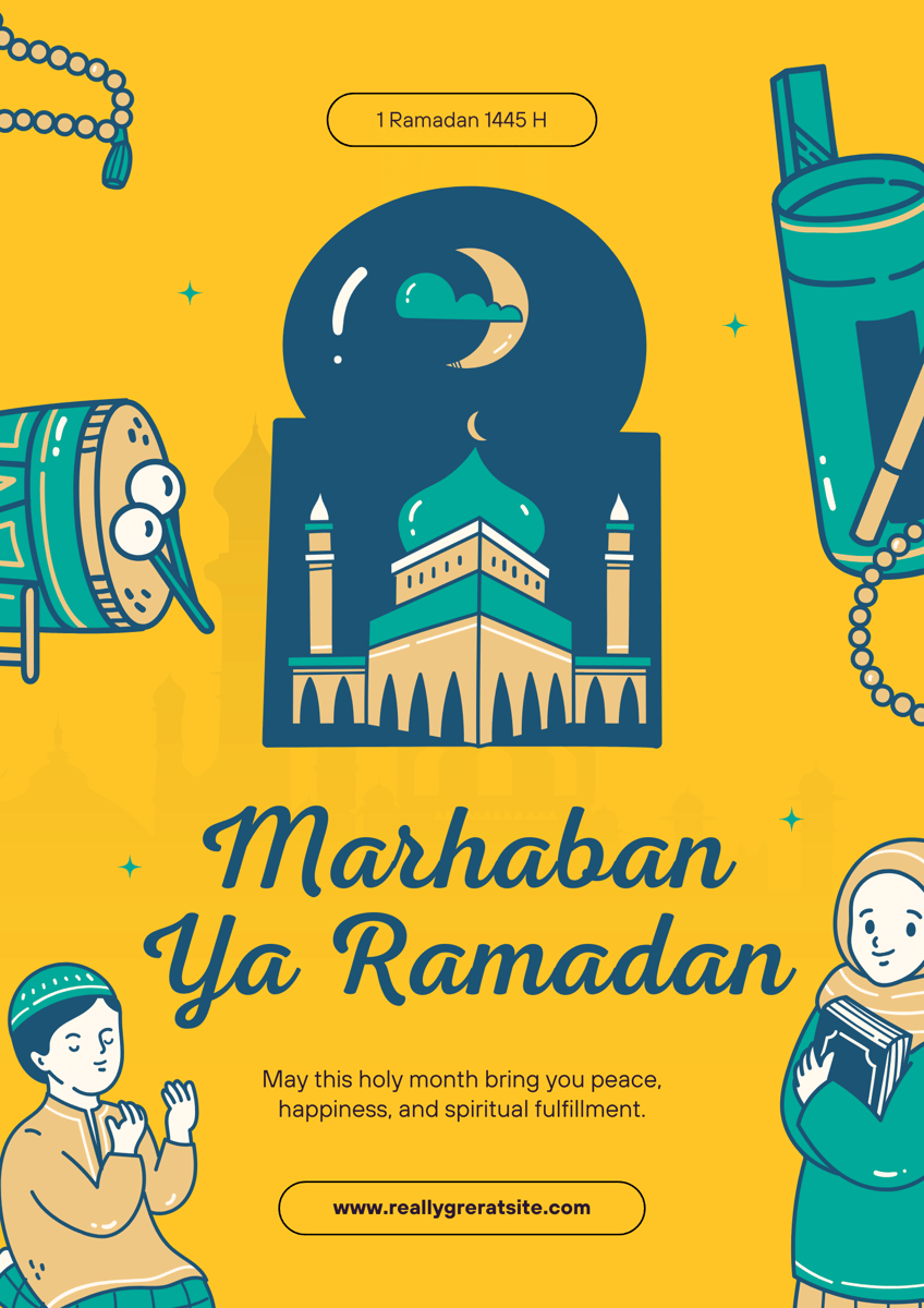 30 Poster Marhaban ya Ramadan 2026 untuk diunggah ke Media Sosial