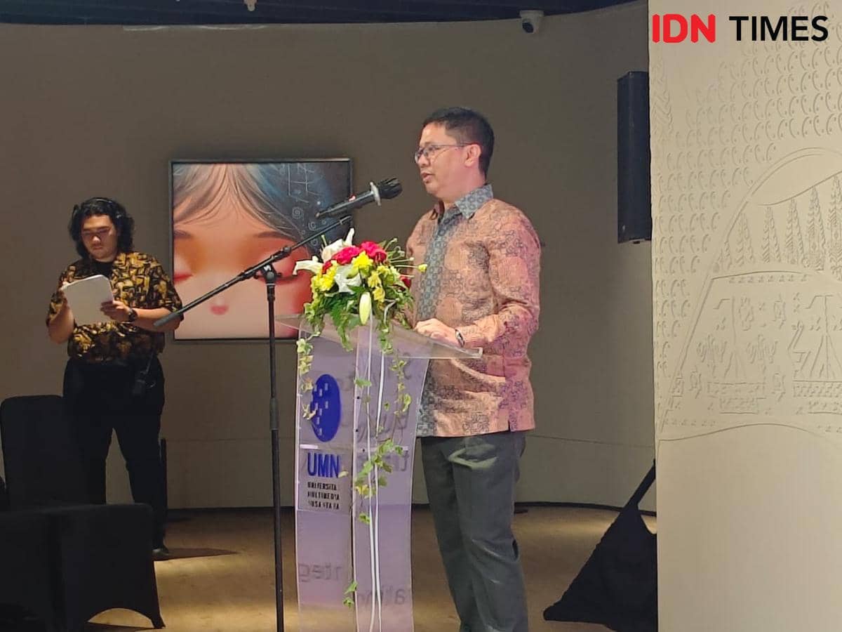 Dr. Prio Utomo, Dekan Fakultas Bisnis UMN dalam Peluncuran Program Doktor Manajemen Teknologi (DMT) UMN pada Kamis (12/2/2025) di Menara Kompas, Palmerah