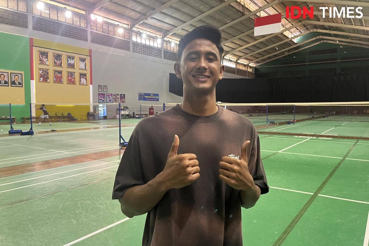 Tunggal putra Indonesia, Alwi Farhan di Pelatnas PBSI Cipayung