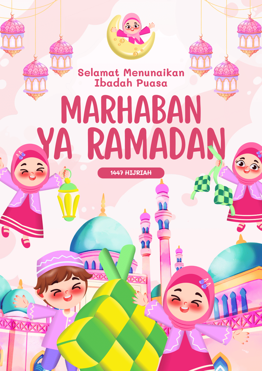 30 Poster Marhaban ya Ramadan 2026 untuk diunggah ke Media Sosial
