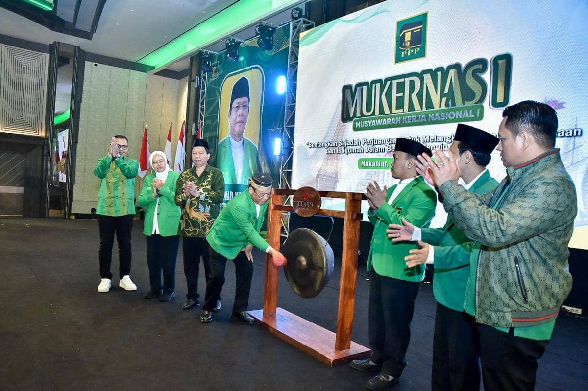 Musyawarah Kerja Nasional (Mukernas) I Partai Persatuan Pembangunan (PPP) yang dibuka Ketua Umum DPP PPP Muhamad Mardiono, Rabu malam (11/2/2026). (Dok. IDN Times)