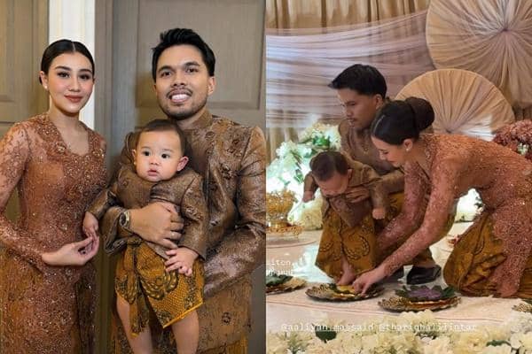 Tedak Siten Baby Arash, Anak Aaliyah dan Thariq Halilintar (instagram.com/aaliyah.massaid)