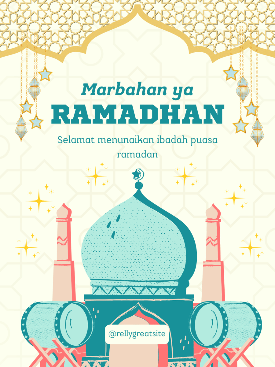 30 Poster Marhaban ya Ramadan 2026 untuk diunggah ke Media Sosial