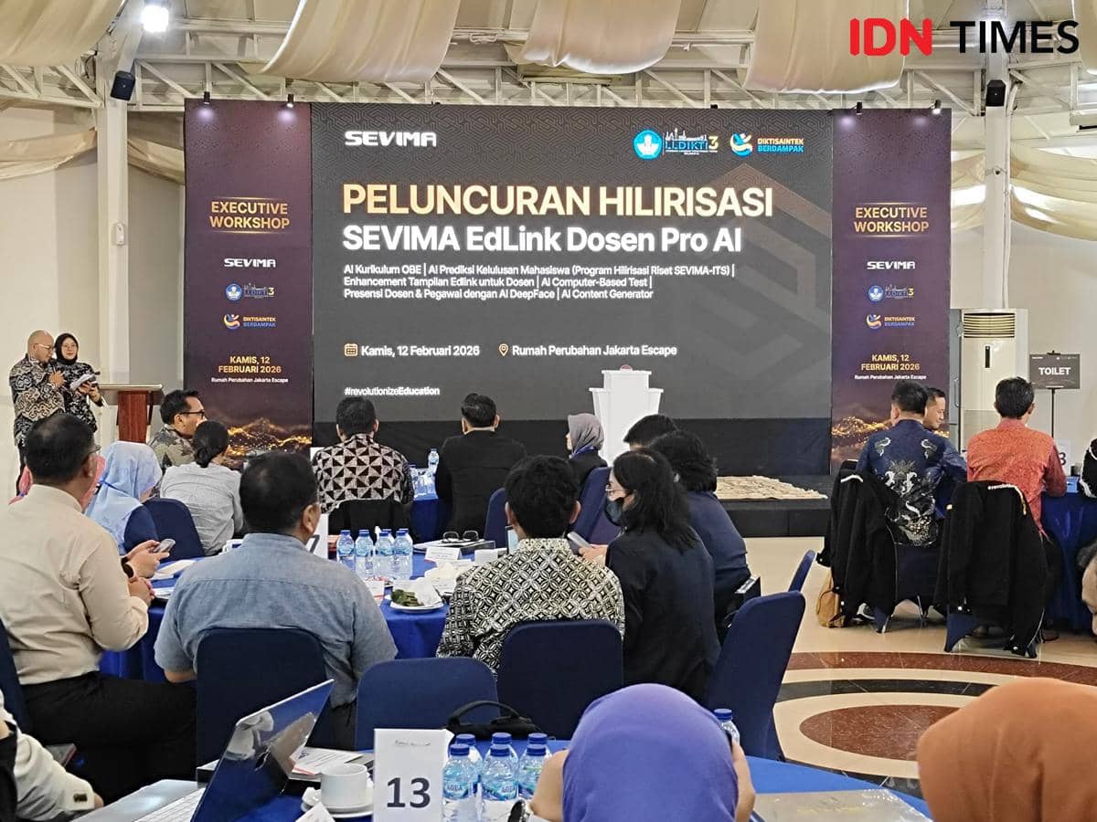 Peluncuran AI Sevima untuk pendidikan. (IDN Times/Imam Faishal) 