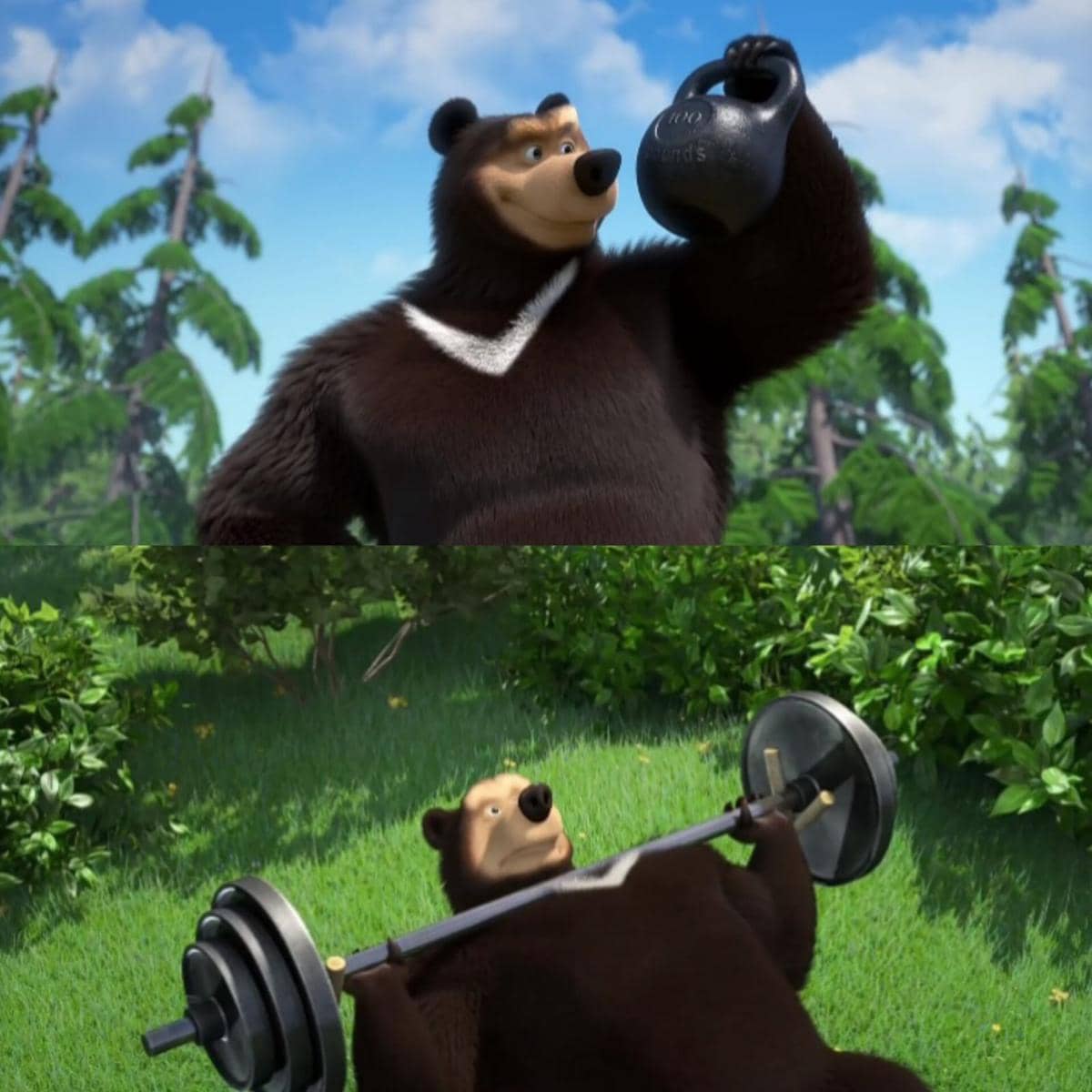 cuplikan Masha and The Bear "Unfriended" dan "God Saved the Queen" 