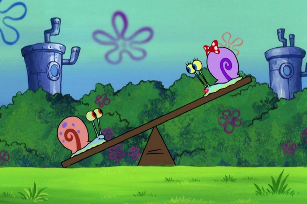 Gary jatuh cinta pada Mary, siput betina yang ditemuinya di taman 