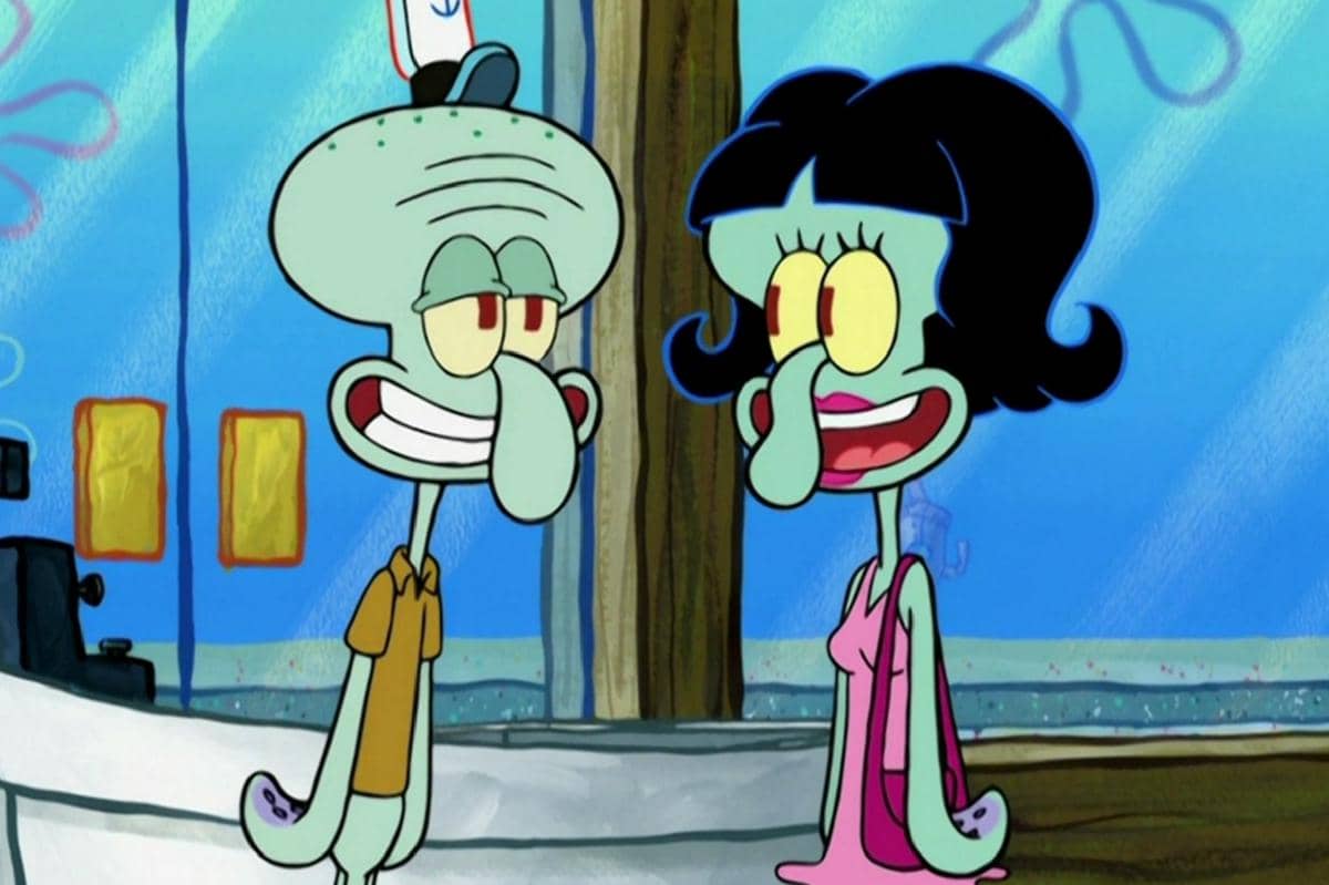Squidward jatuh cinta pada Squilvia di episode "Love That Squid"