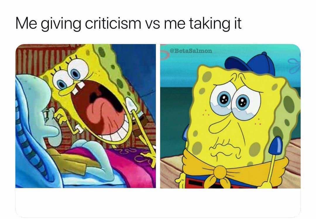 meme SpongeBob tentang berteriak