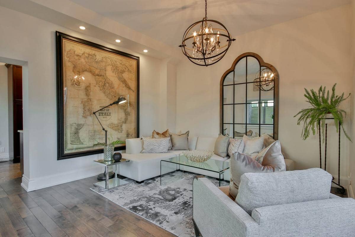 ilustrasi interior rumah contemporary classic