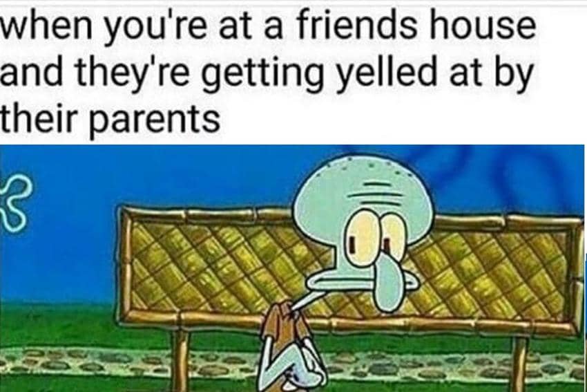 meme SpongeBob tentang berteriak