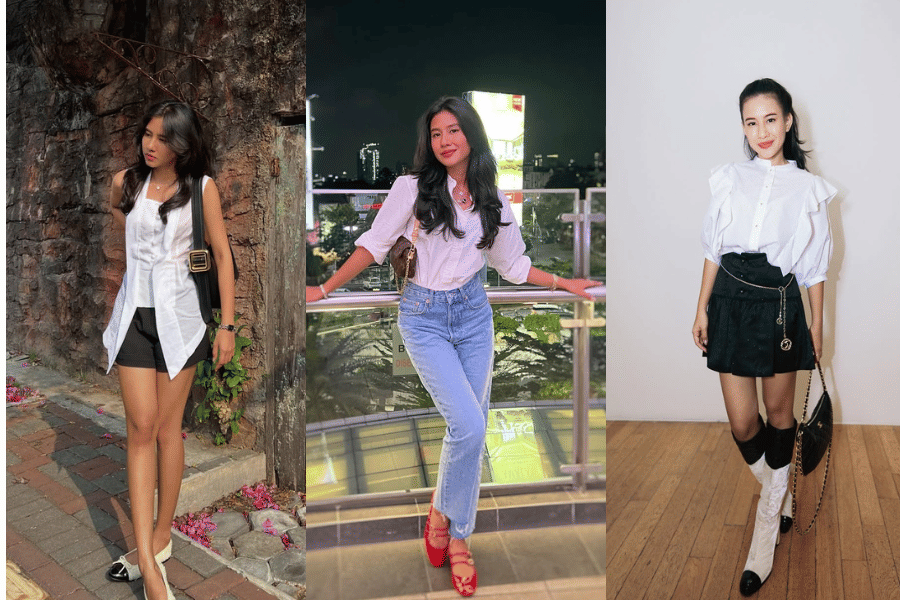 7 Ide Padu Padan Outfit Nuansa Putih ala Shenina Cinnamon