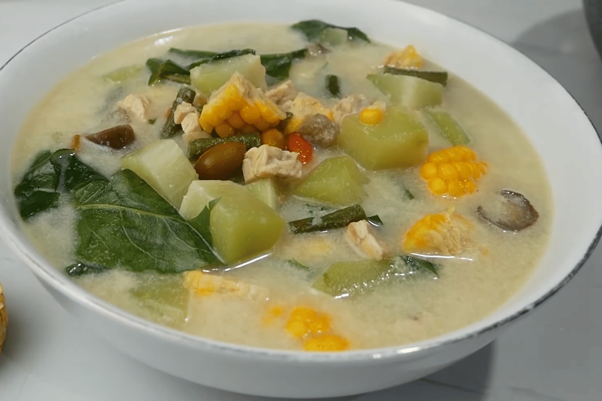 ilustrasi sayur lodeh putih gurih