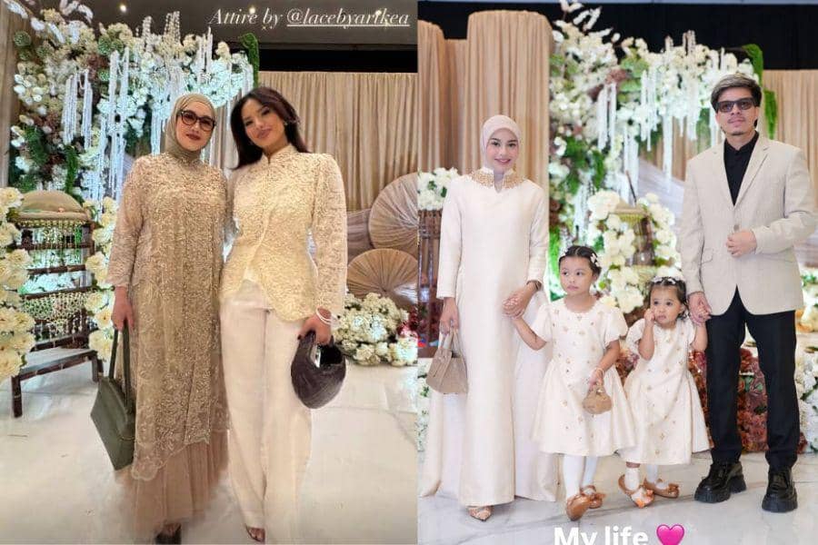 Gaya Tamu dan Keluarga di Tedak Siten Anak Aaliyah-Thariq