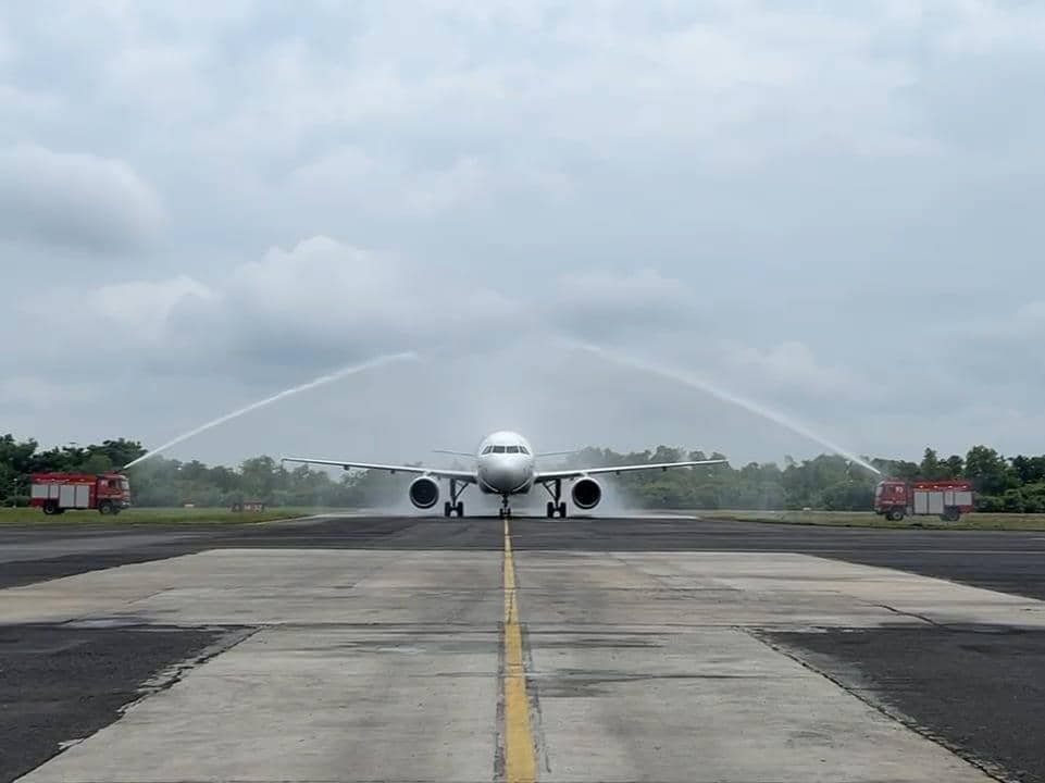 Launching penerbangan rute Lampung-Kuala Lumpur, Malaysia di Bandara Internasional Raden Inten II. 