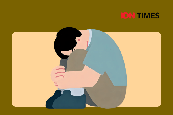 Seorang laki-laki merasa kesepian.