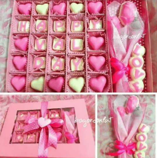 ilustrasi buket cokelat