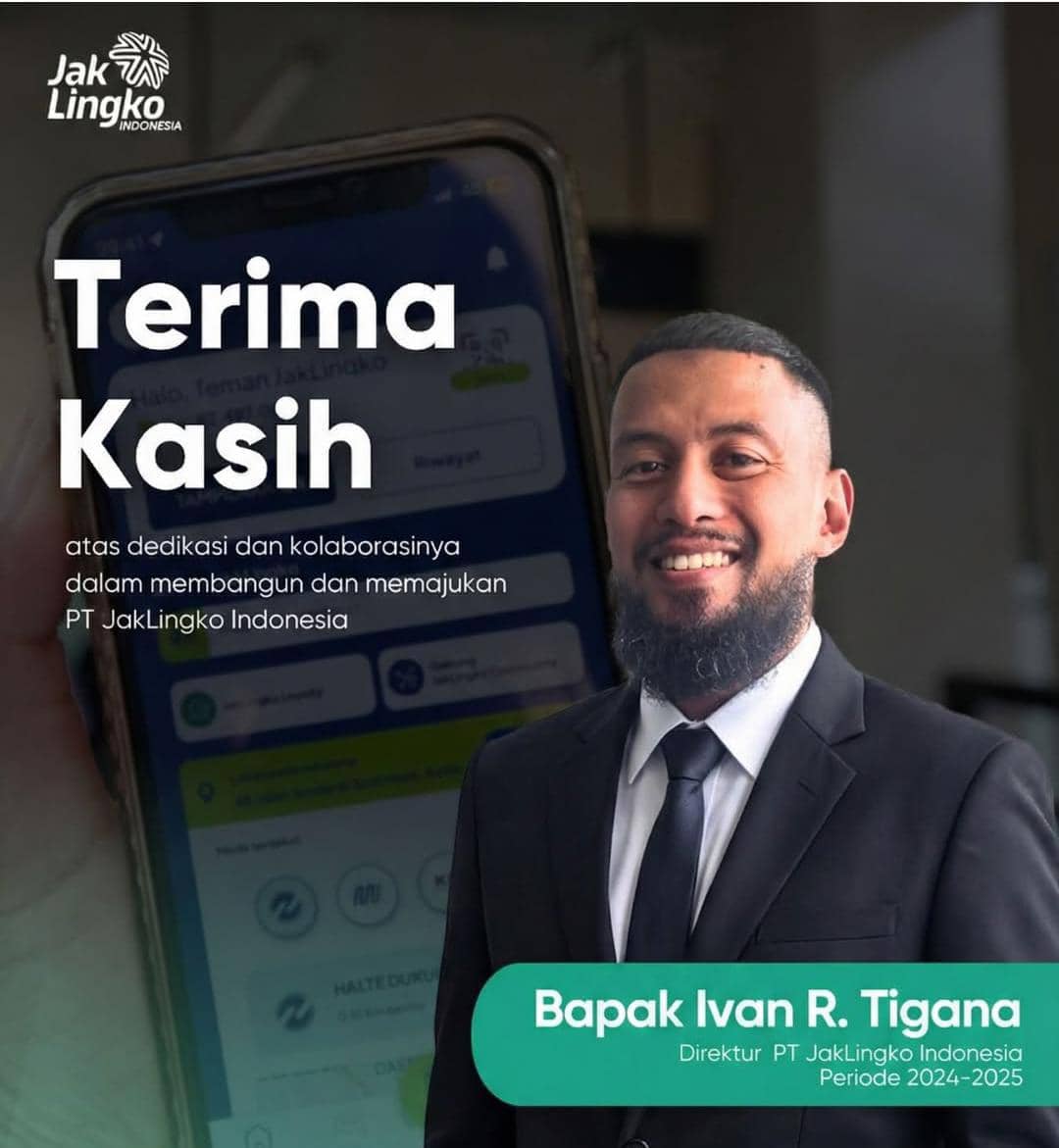 Mantan Direktur Utama (Dirut) PT JakLingko Indonesia Ivan R Tigana/Instagram @aplikasi.jaklingko