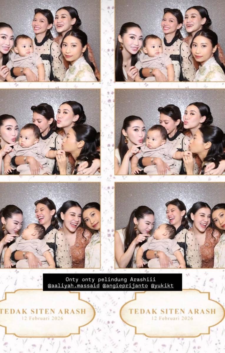 Gaya Tamu dan Keluarga di Tedak Siten Anak Aaliyah-Thariq (instagram.com/septiningtyas)